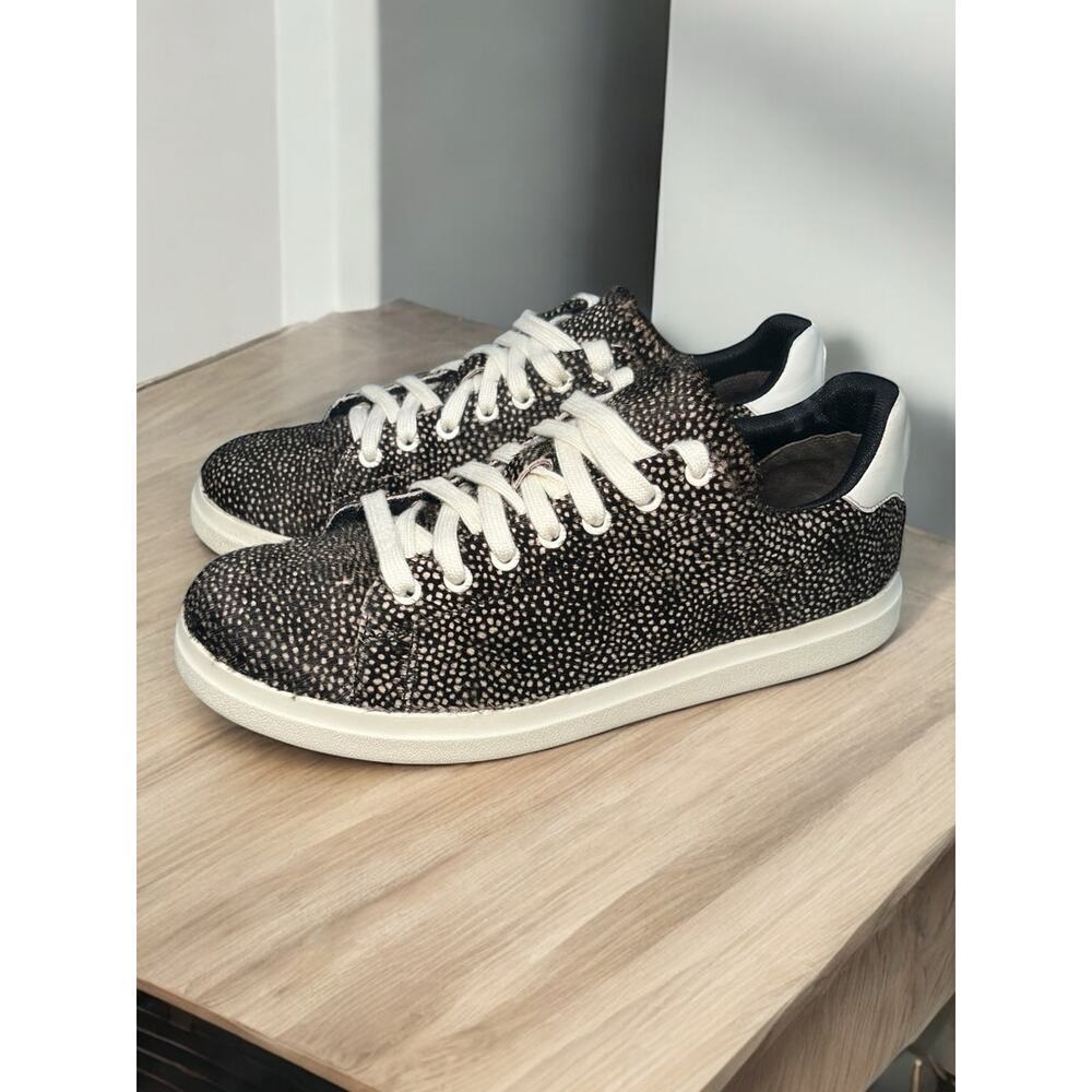 Tory Burch Howell Court Spotted Haircalf Leather Sneaker Size 8.5M